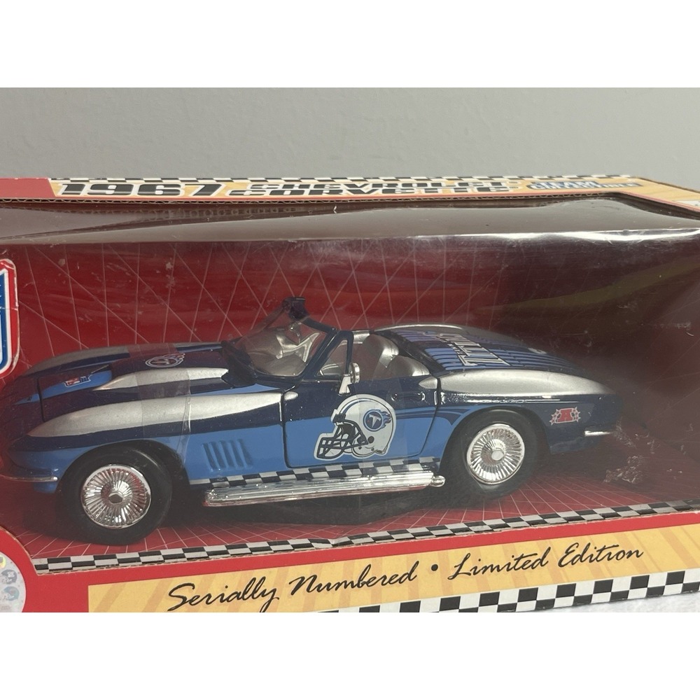 NFL 1967 Chevy Corvette Team Collectible Car Tn Titans 1:24 Tennessee Limited Ed - Picture 2 of 10